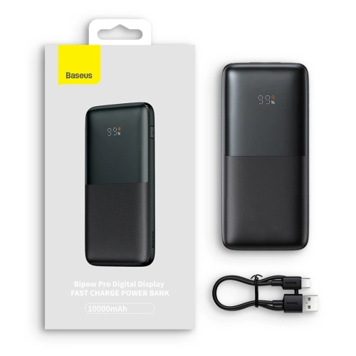 Kup Powerbank Baseus Bipow Pro 10000mAh 20W + kabel USB-A/USB-C 3A 0.3m černý - BSU3611 - {ean13} - Sklep Home Screen