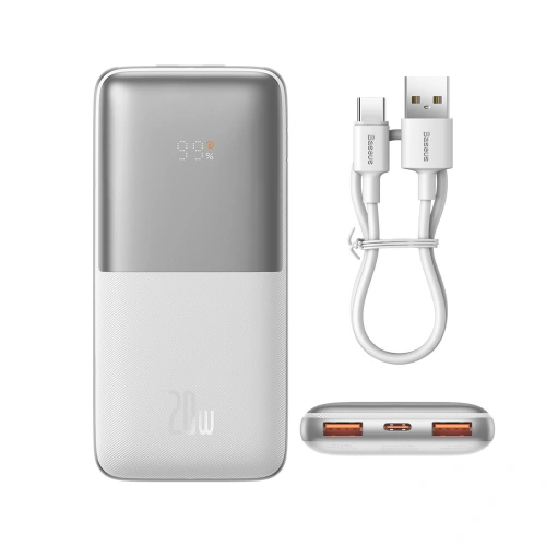 Kup Powerbank Baseus Bipow Pro 10000mAh 20W + kabel USB-A/USB-C 3A 0.3m bílý - BSU3612 - {ean13} - Sklep Home Screen