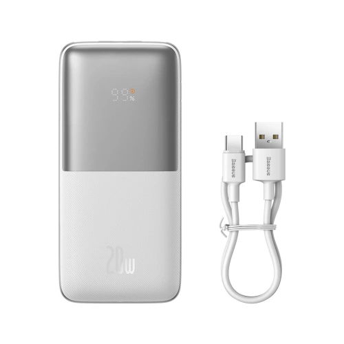 Kup Powerbank Baseus Bipow Pro 10000mAh 20W + kabel USB-A/USB-C 3A 0.3m bílý - BSU3612 - {ean13} - Sklep Home Screen