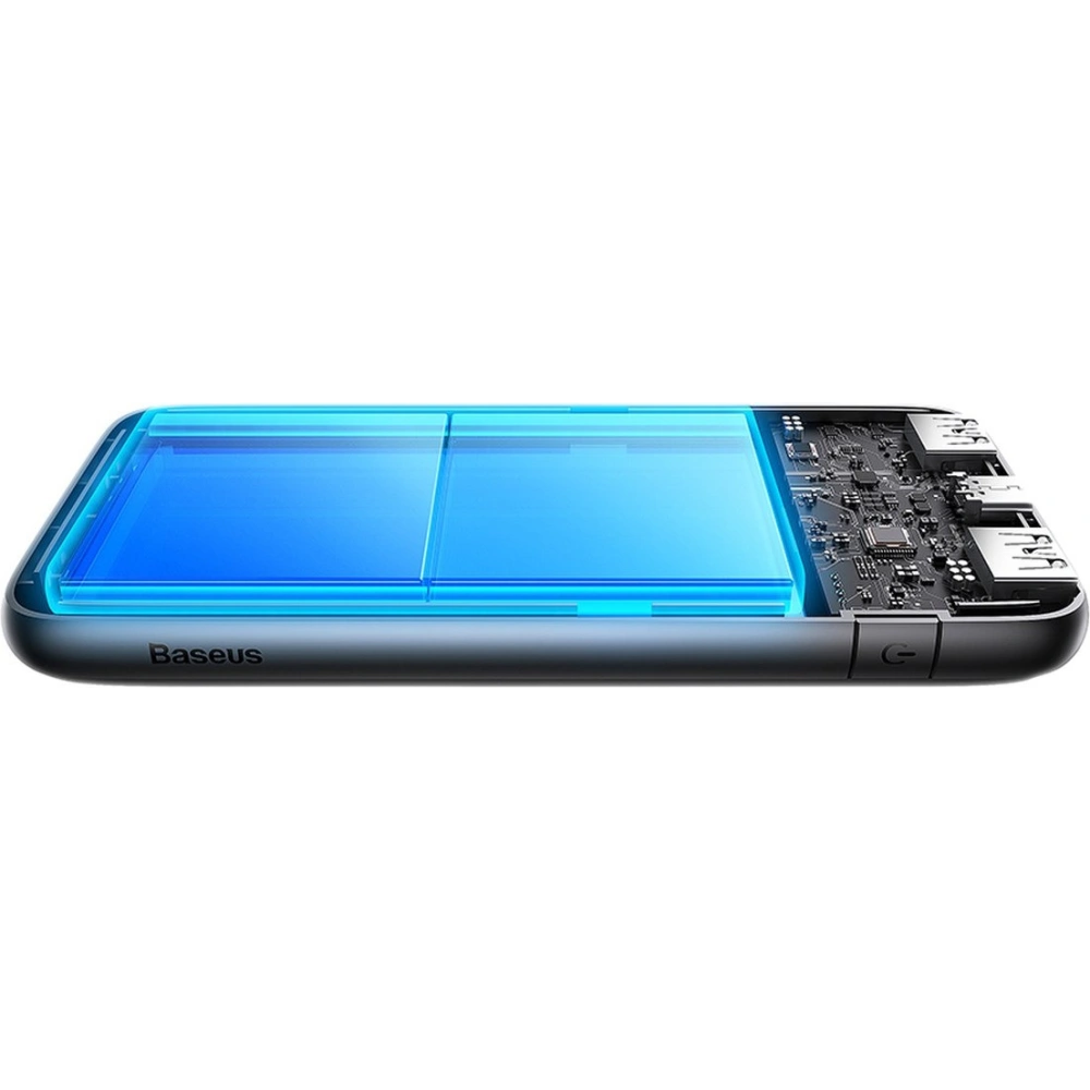 Powerbank Baseus Bipow Pro 10000mAh 20W + kabel USB-A/USB-C 3A 0.3m biały