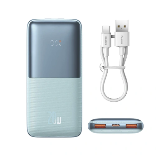 Kup Powerbank Baseus Bipow Pro 10000mAh 20W + kabel USB-A/USB-C 3A 0.3m modrý - BSU3613 - {ean13} - Sklep Home Screen