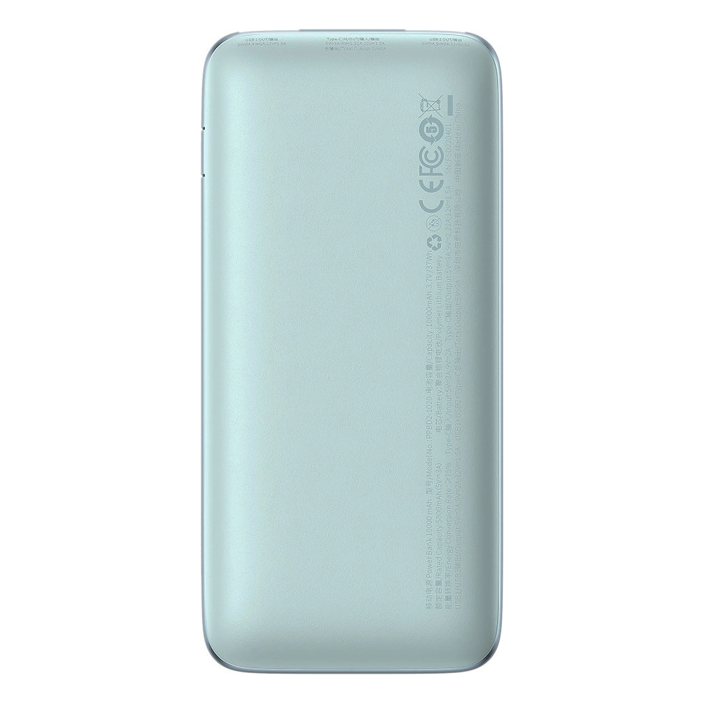 Powerbank Baseus Bipow Pro 10000mAh 20W + kabel USB-A/USB-C 3A 0.3m niebieski