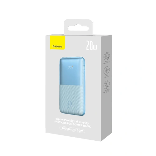 Kup Powerbank Baseus Bipow Pro 10000mAh 20W + kabel USB-A/USB-C 3A 0.3m modrý - BSU3613 - {ean13} - Sklep Home Screen