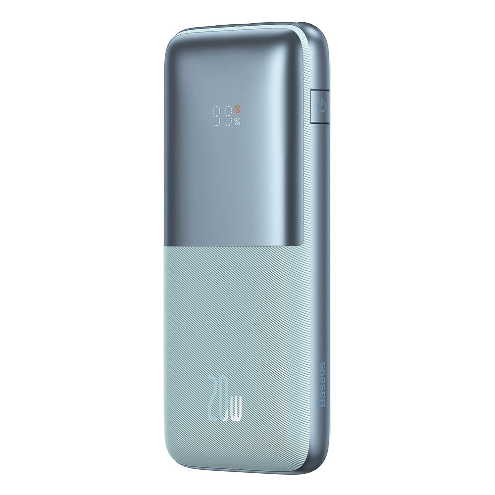 Powerbank Baseus Bipow Pro 10000mAh 20W + kabel USB-A/USB-C 3A 0.3m niebieski