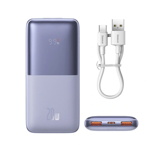 Kup Powerbank Baseus Bipow Pro 10000mAh 20W + kabel USB-A/USB-C 3A 0.3m fialový - BSU3614 - {ean13} - Sklep Home Screen