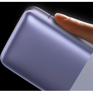 Powerbank Baseus Bipow Pro 10000mAh 20W + kabel USB-A/USB-C 3A 0.3m fioletowy