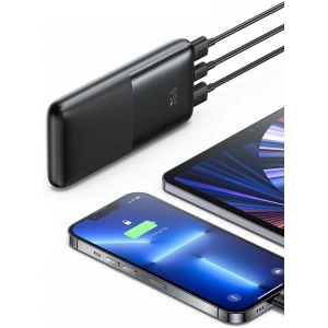 Powerbank Baseus Bipow Pro 10000mAh 20W + kabel USB-A/USB-C 3A 0.3m fioletowy