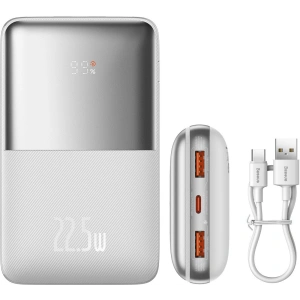 Powerbank Baseus Bipow Pro 20000mAh 22.5W + kabel USB-A/USB-C 3A 0.3m biały (PPBD040302)