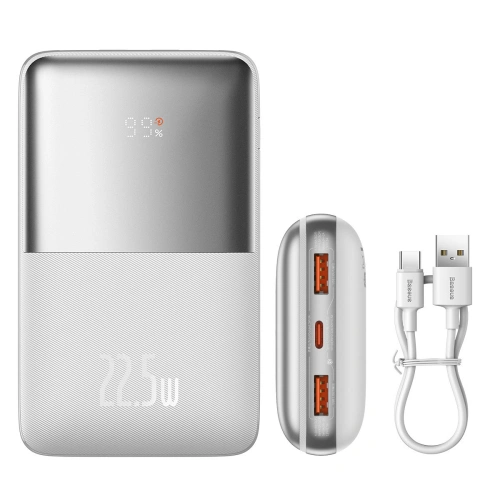 Kup Powerbank Baseus Bipow Pro 20000mAh 22.5W + kabel USB-A/USB-C 3A 0.3m bílý (PPBD040302) - BSU3615 - {ean13} - Sklep Home Screen