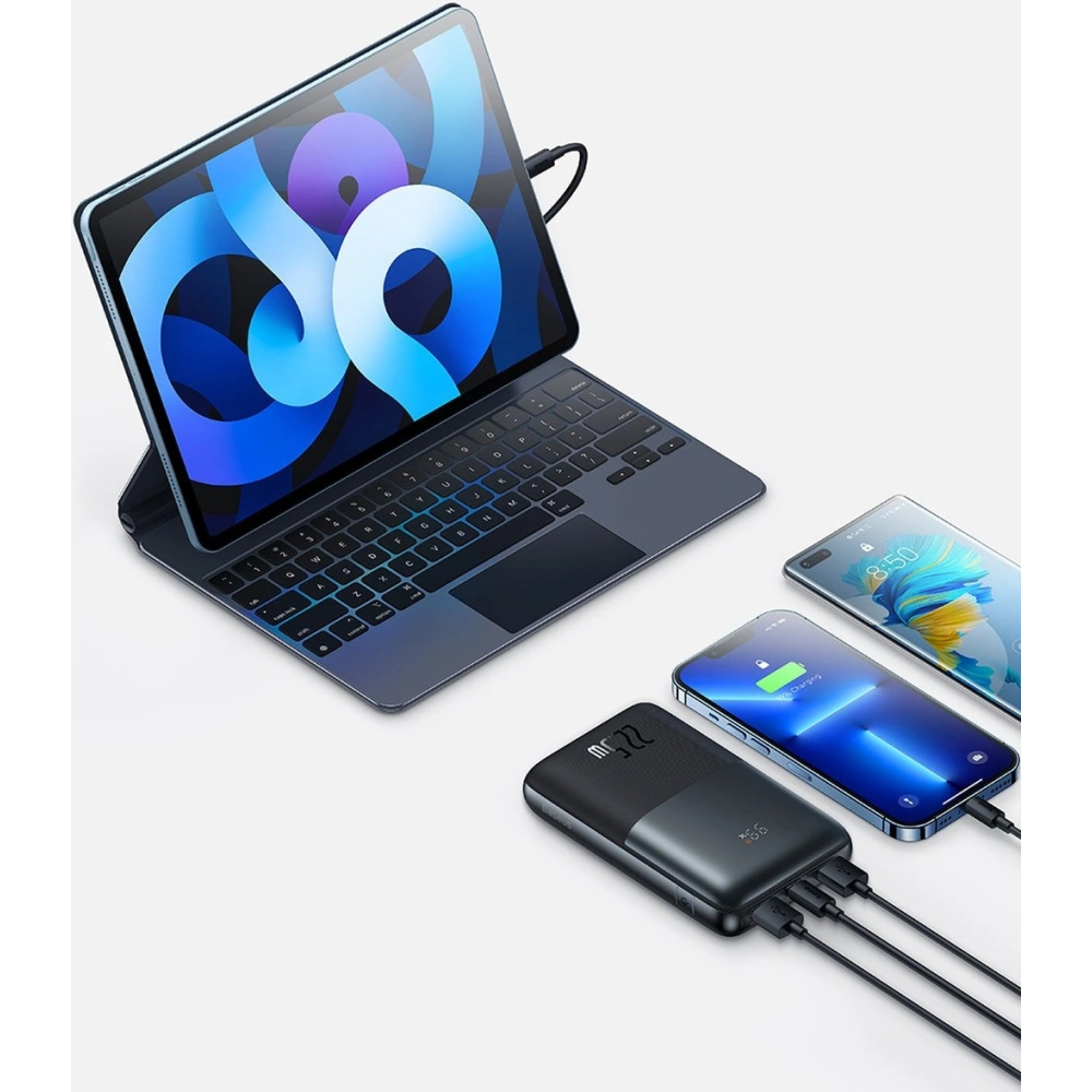 Powerbank Baseus Bipow Pro 20000mAh 22.5W + kabel USB-A/USB-C 3A 0.3m biały (PPBD040302)