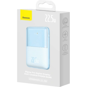 Powerbank Baseus Bipow Pro 20000mAh 22.5W + kabel USB-A/USB-C 3A 0.3m niebieski