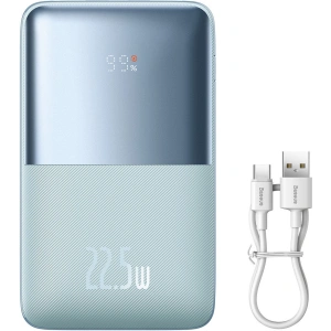 Powerbank Baseus Bipow Pro 20000mAh 22.5W + kabel USB-A/USB-C 3A 0.3m niebieski