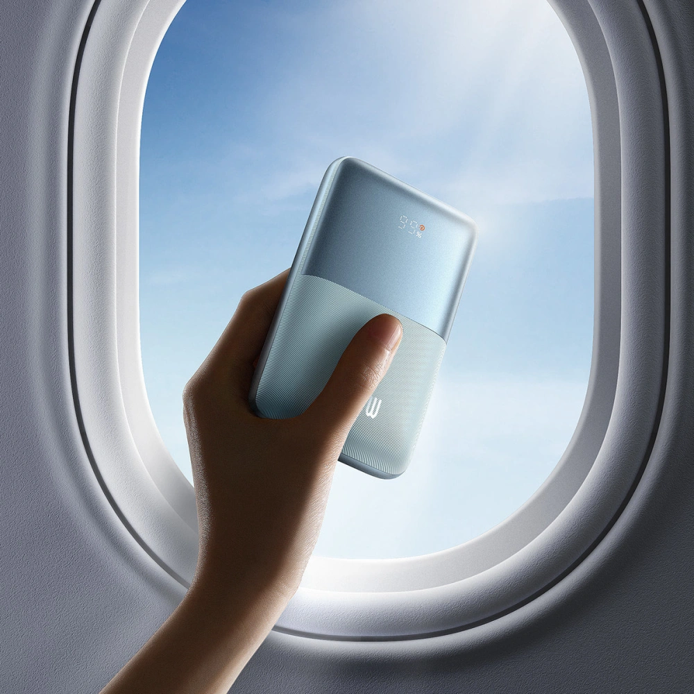 Powerbank Baseus Bipow Pro 20000mAh 22.5W + kabel USB-A/USB-C 3A 0.3m niebieski