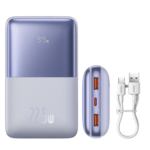 Kup Powerbank Baseus Bipow Pro 20000mAh 22.5W + kabel USB-A/USB-C 3A 0.3m fialový - BSU3617 - {ean13} - Sklep Home Screen