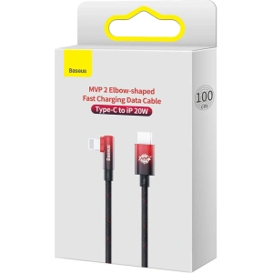 Winkelkabel Baseus MVP 2 Elbow Power Delivery USB-C/Lightning 1m 20W rot