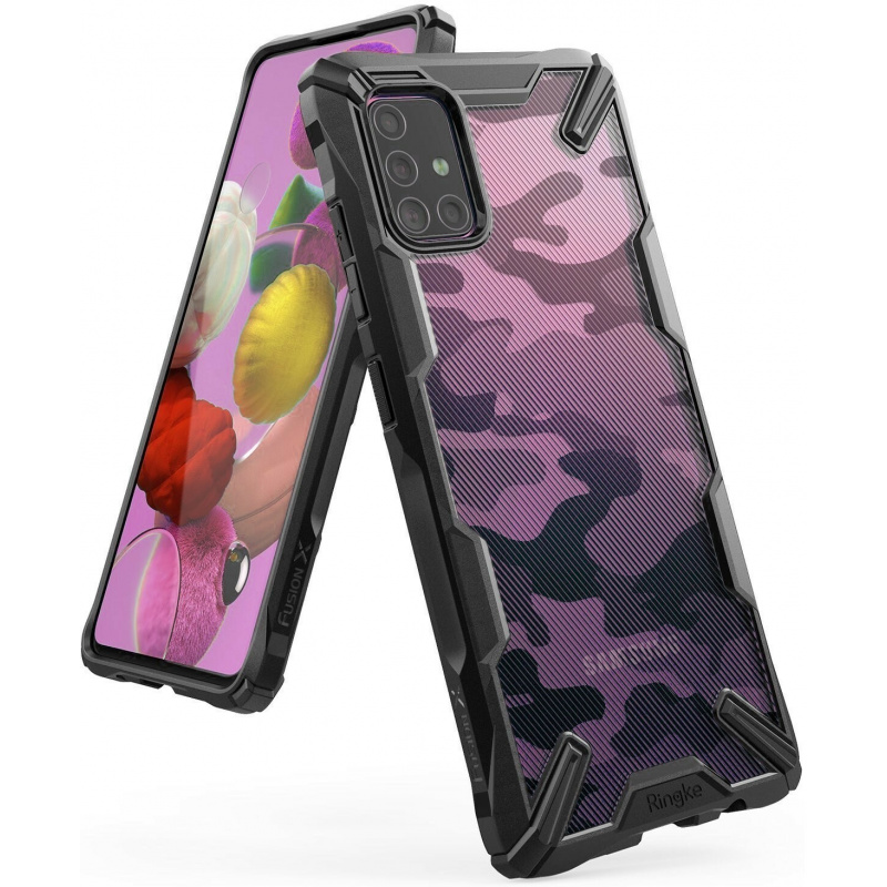 Kup Etui Ringke Fusion-X Design Samsung Galaxy A71 Camo (Moro) Black - 8809688896989 - RGK1085MOB - Homescreen.pl