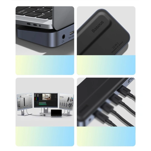 Kup Hub Baseus EliteJoy Gen2 11w1 + USB-C-Kabel 0,25m grau - BSU3621 - {ean13} - Sklep Home Screen