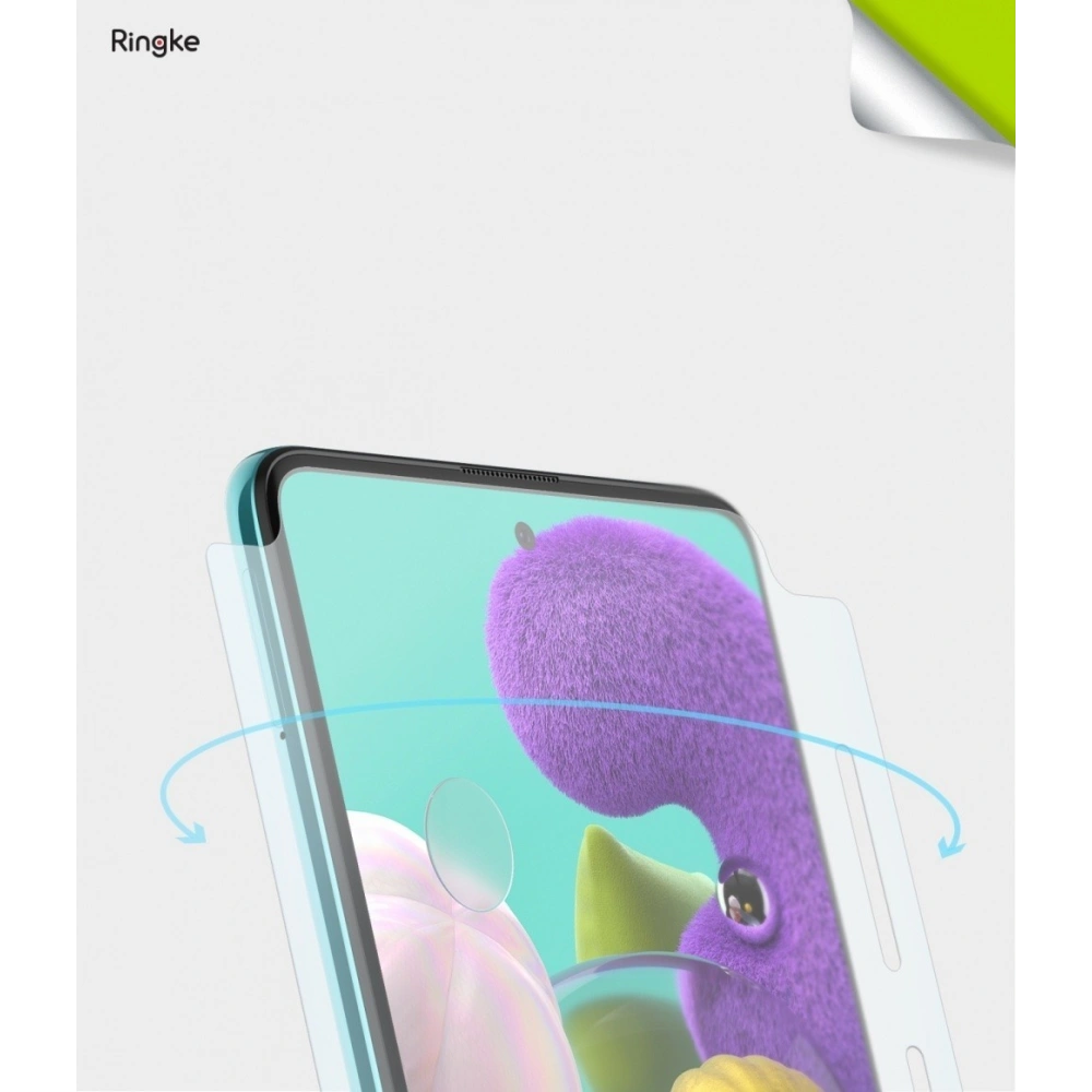 2x folia na ekran Samsung Galaxy A51 - Ringke Dual Easy Wing - Home Screen