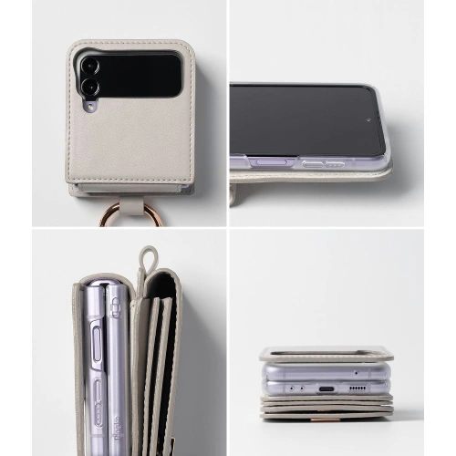 Kup Etui Ringke Signature Card Pocket Samsung Galaxy Z Flip 4 Dove Grey - RGK1712 - {ean13} - Sklep Home Screen
