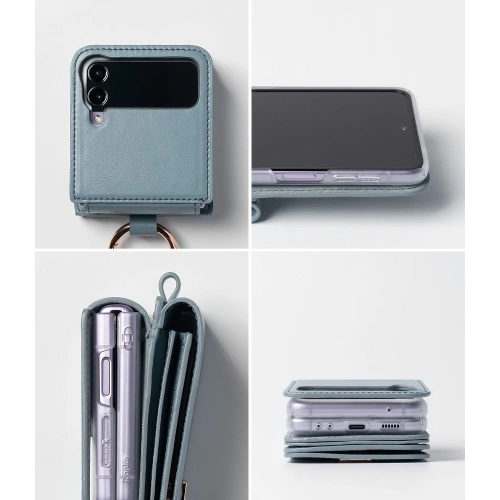 Kup Case Ringke Signature Card Pocket Samsung Galaxy Z Flip 4 Aschblau - RGK1713 - {ean13} - Sklep Home Screen