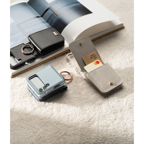 Kup Case Ringke Signature Card Pocket Samsung Galaxy Z Flip 4 Aschblau - RGK1713 - {ean13} - Sklep Home Screen