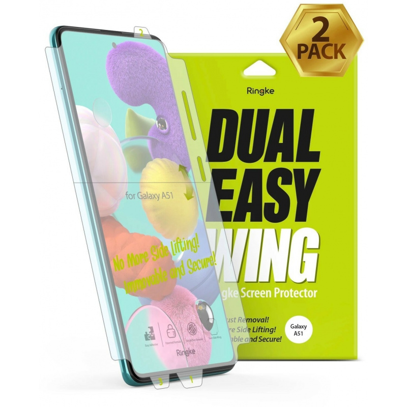Folia hydrożelowa Ringke Dual Easy Wing Full Cover Samsung Galaxy A51 [2 PACK]