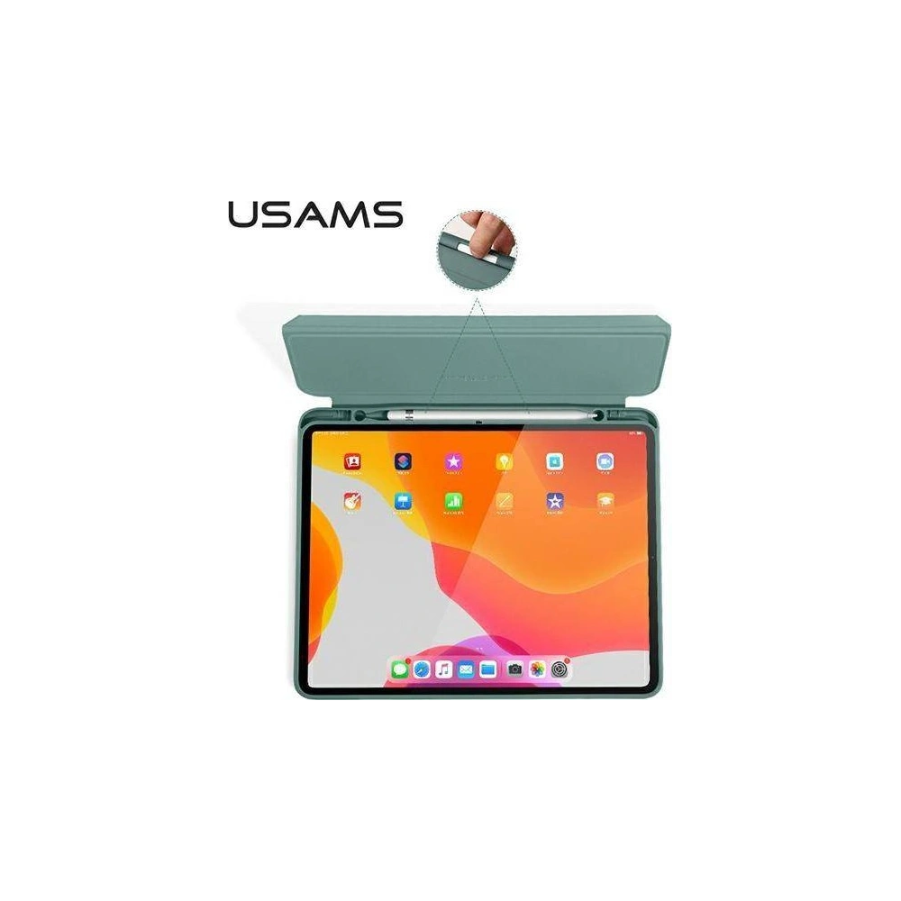 Etui USAMS Winto Apple iPad Air 10.9 2020 (4. generacji) ciemny zielony/dark green IP109YT04 Smart Cover
