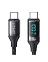 USAMS U78 Cable USB-C/USB-C LED 2m 100W Fast Charging black US-SJ558