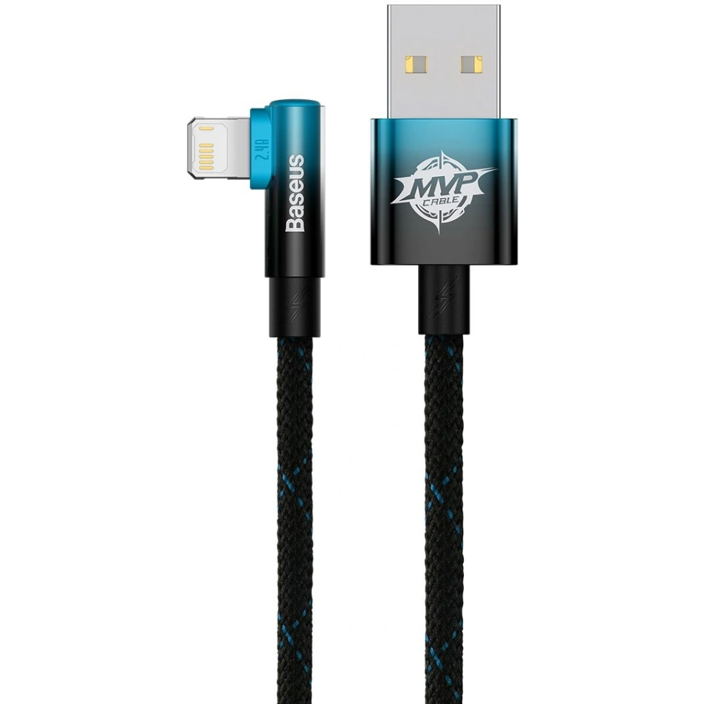 Kabel kątowy Baseus MVP 2 Elbow Power Delivery USB/Lightning 2m 2.4A niebieski