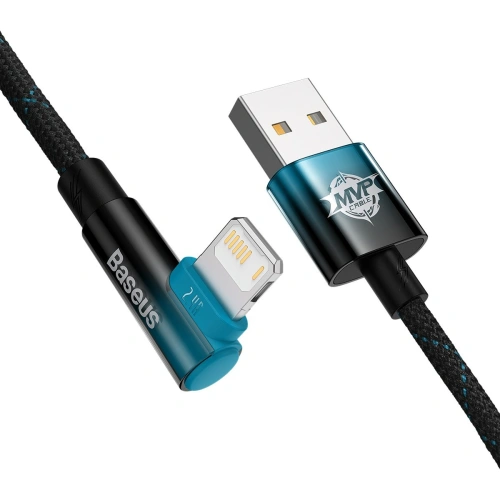 Kup Kabel unghiular Baseus MVP 2 Elbow Power Delivery USB/Lightning 2m 2.4A albastru - BSU3623 - {ean13} - Sklep Home Screen