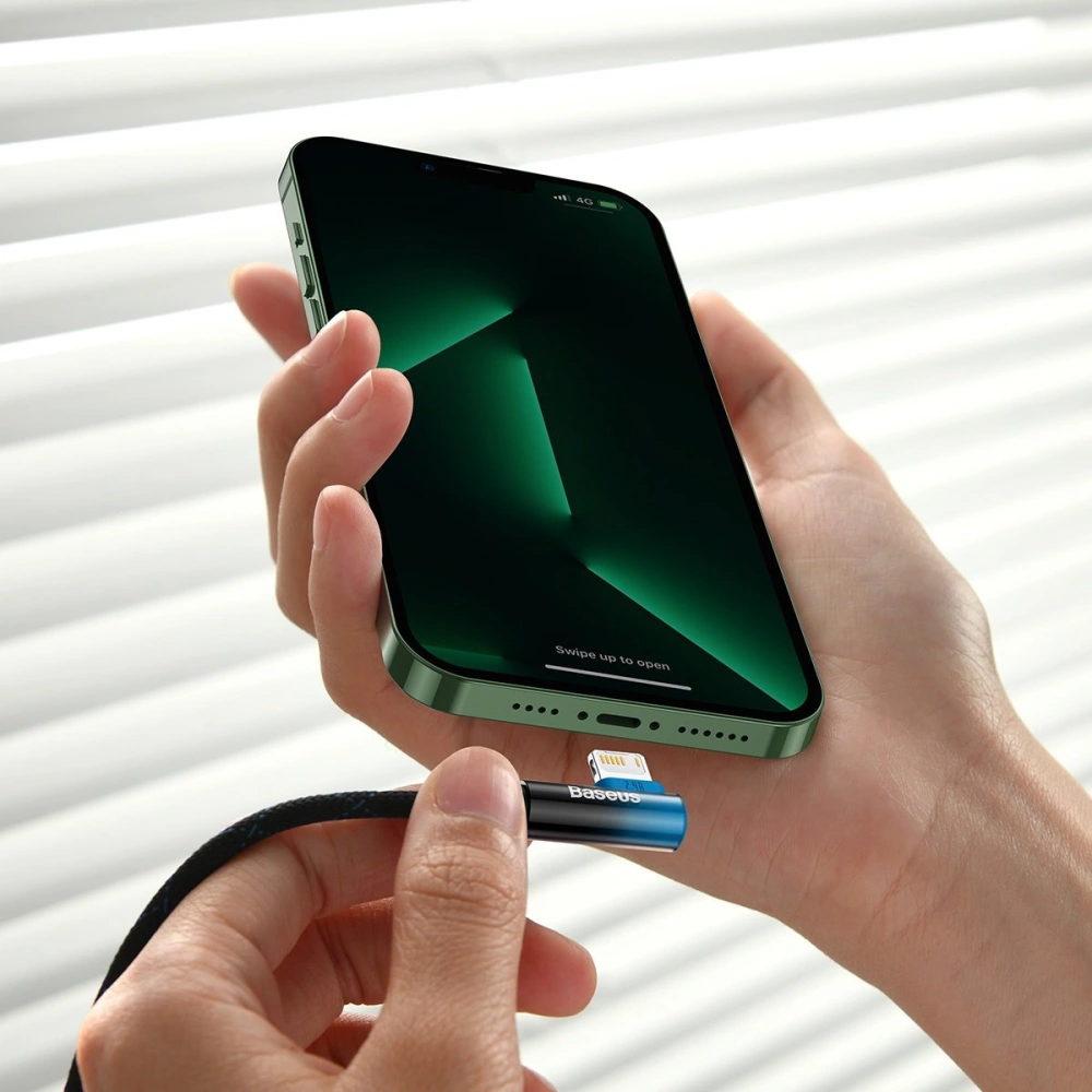 Kabel kątowy Baseus MVP 2 Elbow Power Delivery USB/Lightning 2m 2.4A niebieski