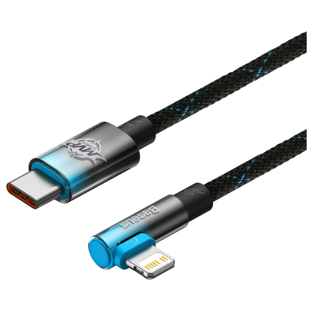 Kabel kątowy Baseus MVP 2 Elbow Power Delivery USB-C/Lightning 2m 20W niebieski