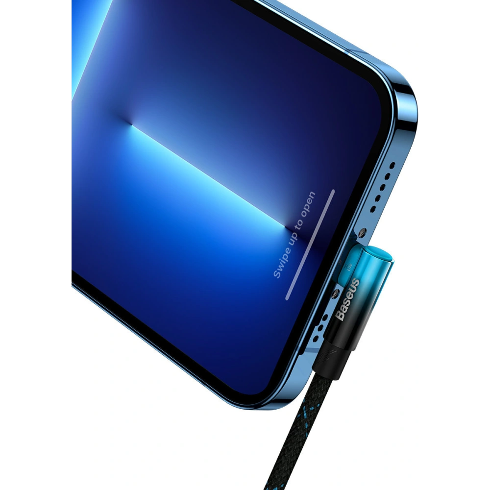 Kabel kątowy Baseus MVP 2 Elbow Power Delivery USB-C/Lightning 2m 20W niebieski