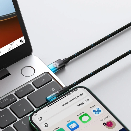 Kup Kabel úhlový Baseus MVP 2 Elbow Power Delivery USB-C/Lightning 2m 20W modrý - BSU3625 - {ean13} - Sklep Home Screen