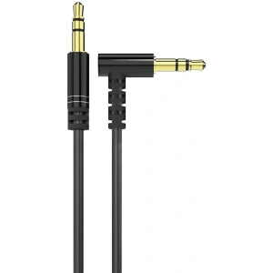 Kabel audio kątový Dudao AUX mini jack 3.5mm 1m černý (L11)