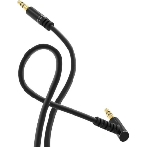 Kabel audio kątowy Dudao AUX mini jack 3.5mm 1m czarny (L11)