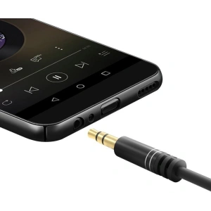 Kabel audio kątowy Dudao AUX mini jack 3.5mm 1m czarny (L11)