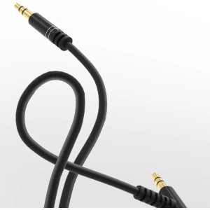 Kabel audio kątowy Dudao AUX mini jack 3.5mm 1m czarny (L11)