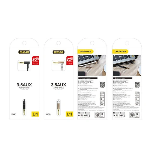 Kup Cablul audio unghiular Dudao AUX mini jack 3.5mm 1m negru (L11) - DDA3 - {ean13} - Sklep Home Screen