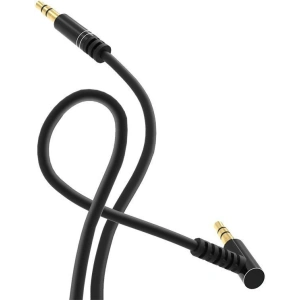 Kabel audio kątowy Dudao AUX mini jack 3.5mm 1m biały (L11)