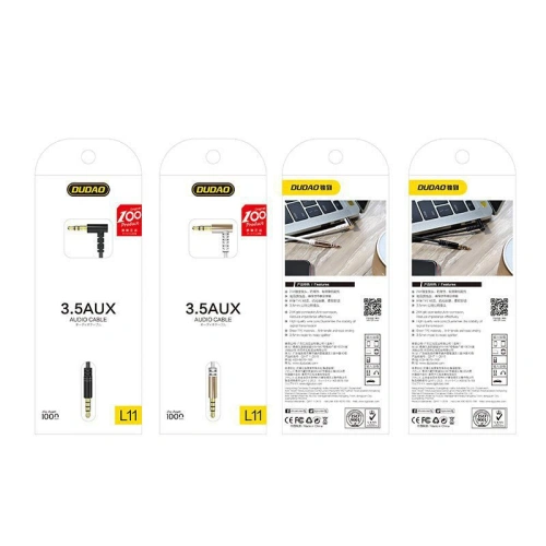 Kup Kabel audio kątový Dudao AUX mini jack 3.5mm 1m bílý (L11) - DDA4 - {ean13} - Sklep Home Screen