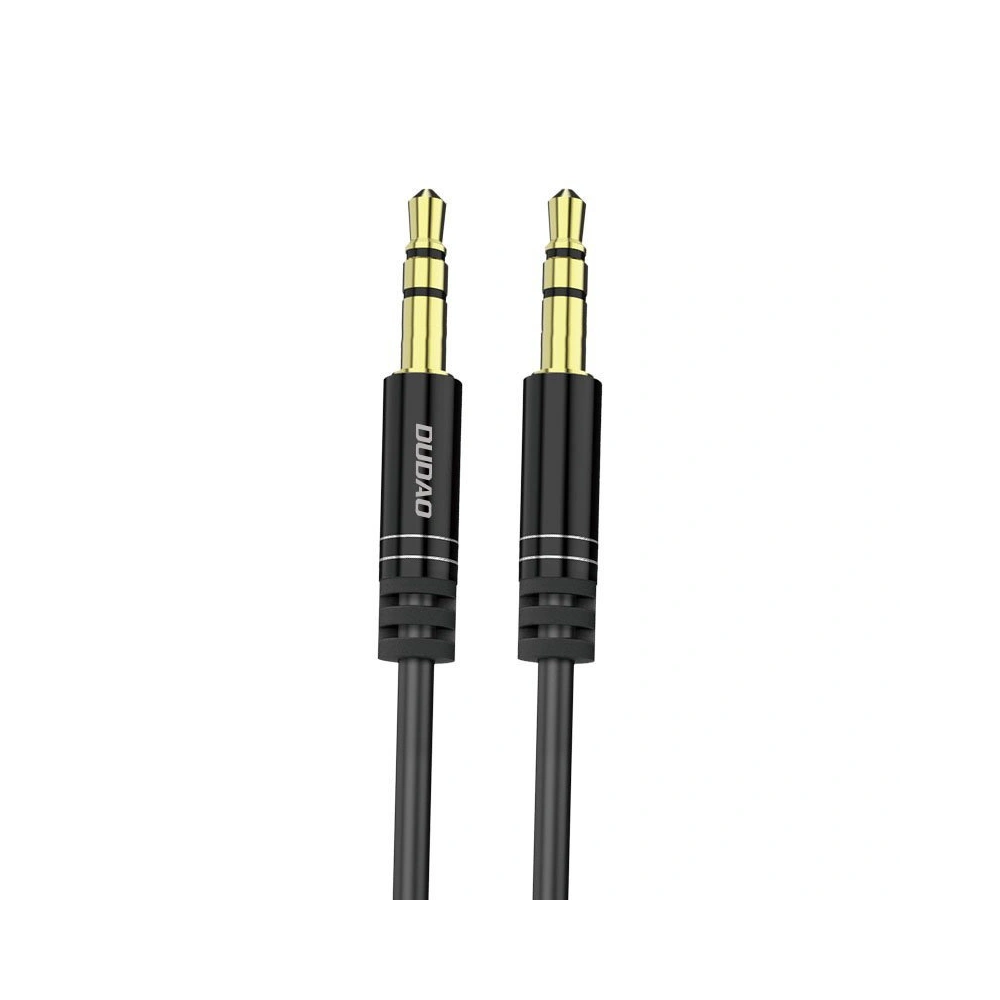 Kabel audio sprężynowy Dudao AUX mini jack 3.5mm ~150cm czarny (L12)