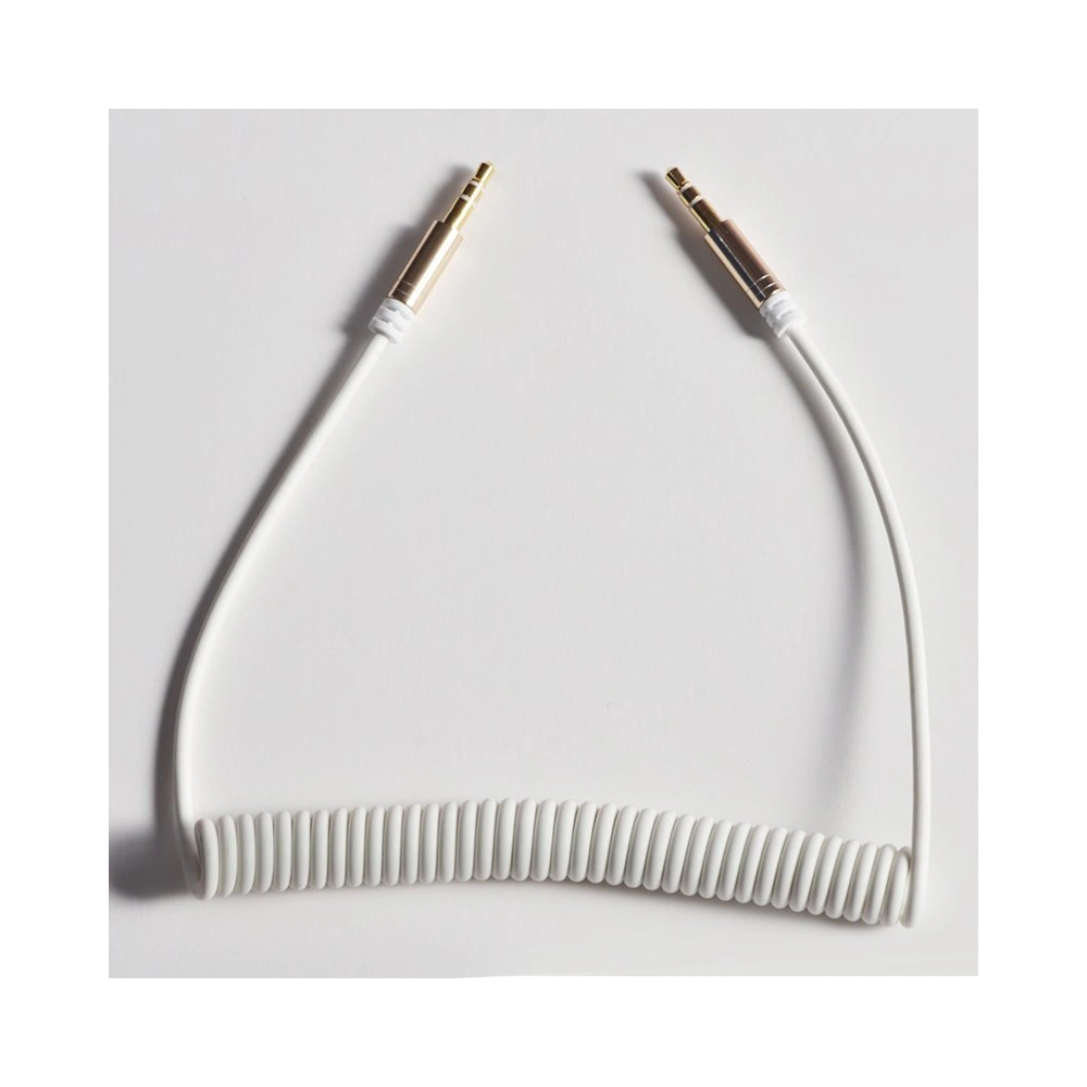 Kabel audio sprężynowy Dudao AUX mini jack 3.5mm ~150cm czarny (L12)