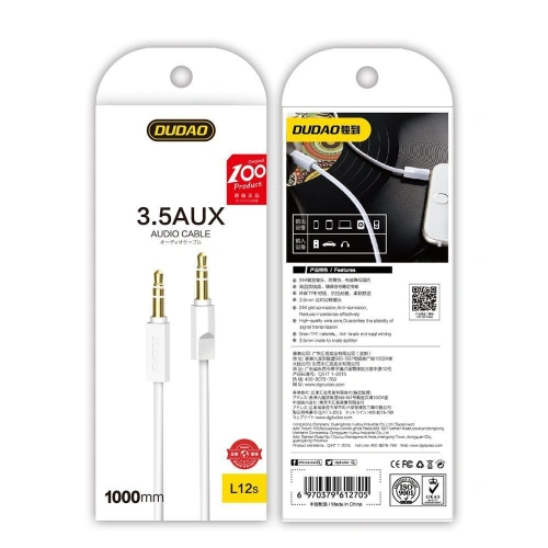 Kup Kabel audio Dudao AUX mini jack 3.5mm 1m biały (L12S) - DDA7 - {ean13} - Sklep Home Screen