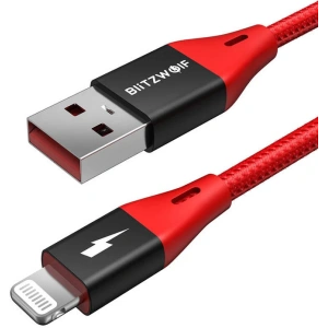 Kup Kabel BlitzWolf MF-10 Pro USB-A/Lightning MFI 20W 1.8m (czerwony) - BLZ509 - {ean13} - Sklep Home Screen