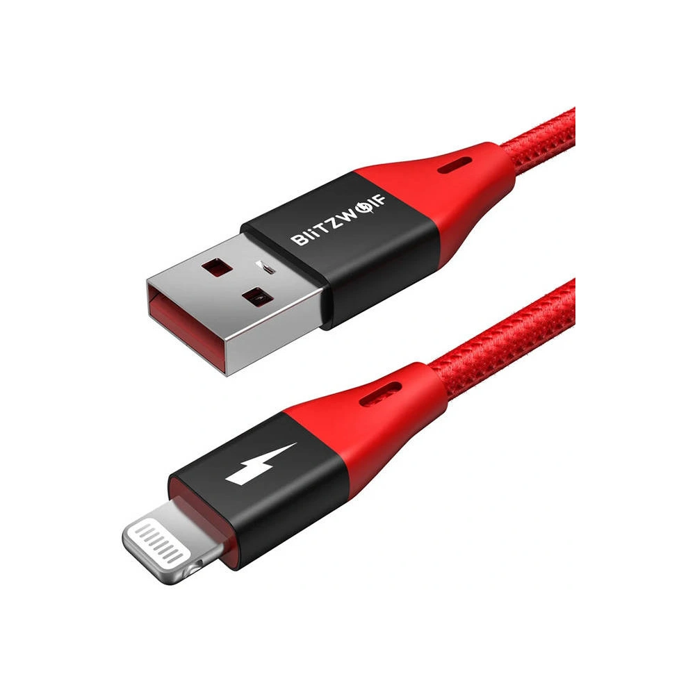 Kabel BlitzWolf MF-10 Pro USB-A/Lightning MFI 20W 1.8m (czerwony)