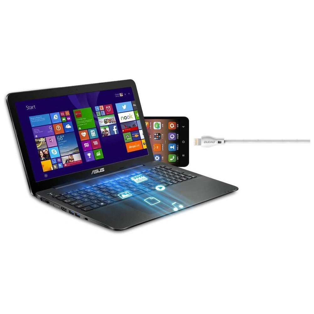 Kabel Dudao USB/Lightning 2.4A 1m biały (L4L)