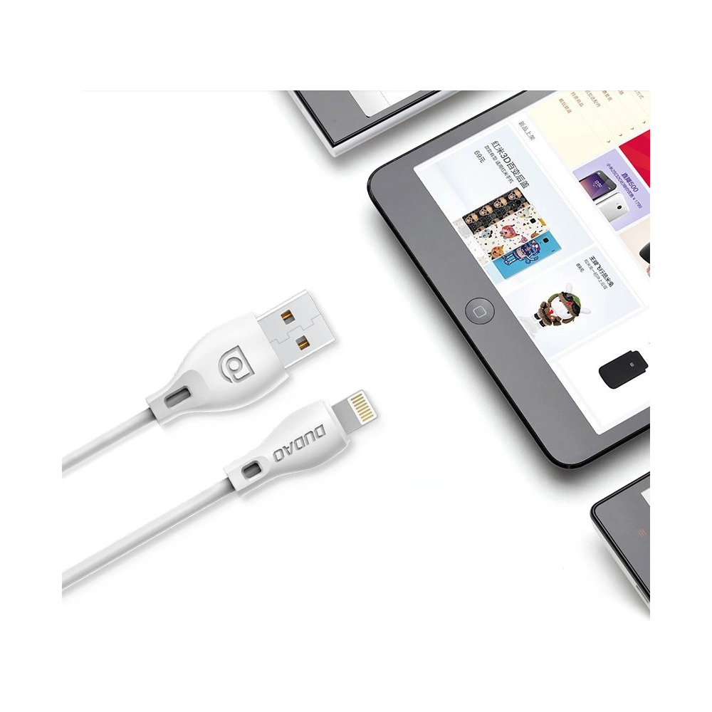 Kabel Dudao USB/Lightning 2.4A 1m biały (L4L)
