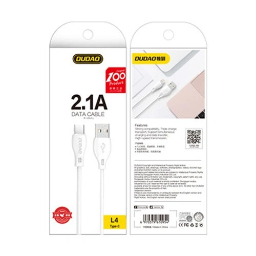 Kup Kabel Dudao USB-C 2.1A 1m bílý (L4T 1m white) - DDA20 - {ean13} - Sklep Home Screen