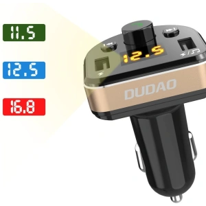 Buy Dudao FM Transmitter Bluetooth car charger MP3 3.1 A 2x USB black (R2Pro black) - DDA22 - {ean13} - Home Screen Store Europe